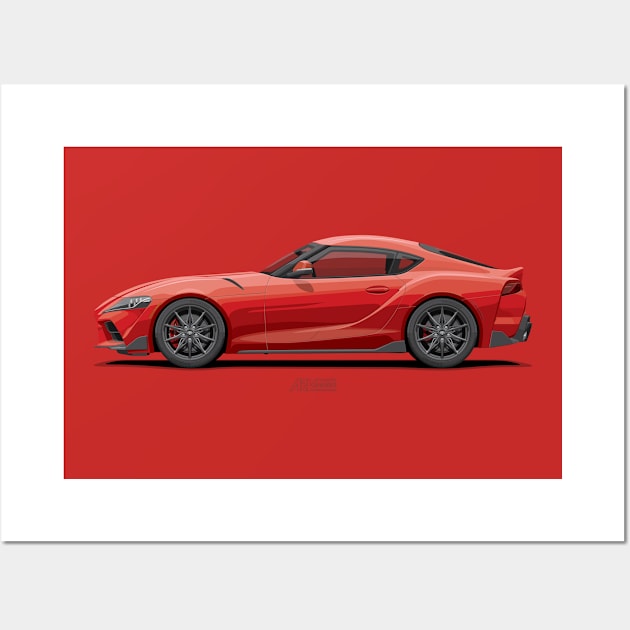 GR Supra MT Red Wall Art by ARVwerks